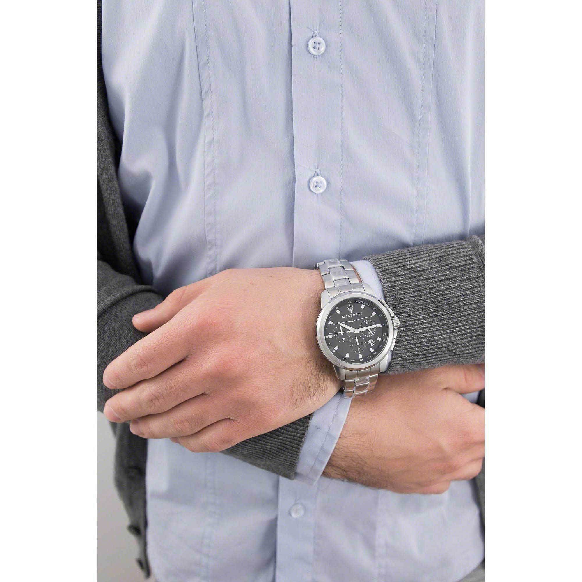 Orologio Uomo Maserati Acciaio Quarzo Cronografo Nero R8873621001